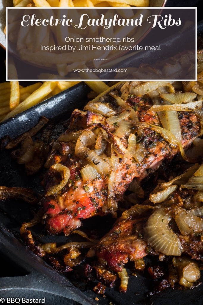 Onion smothered ribs inspired on the favorite meal by Jimi Hendrix. A BBQ classic to be!