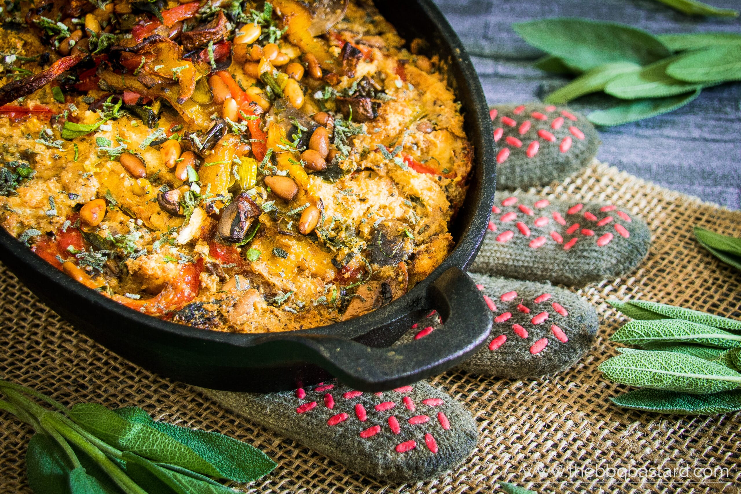 Southern vegetable breadpudding