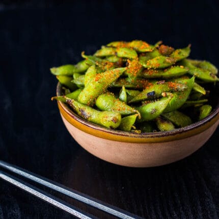 Korean BBQ edamame--4 - The BBQ Bastard Korean bbq edamame