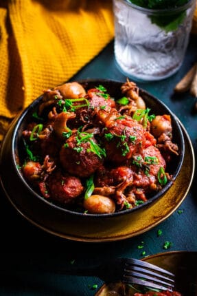 Albondigas con pulpo