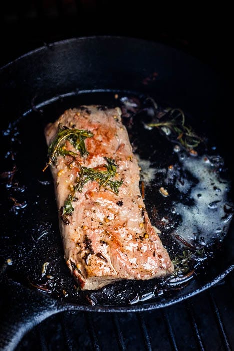 Roast lamb filet