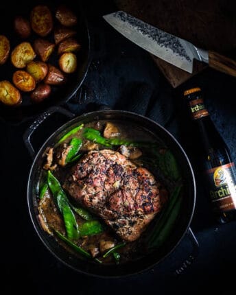 Beer braised pork roast