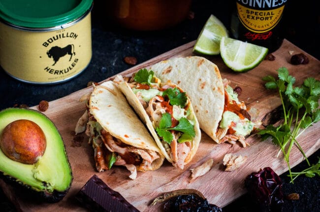 Pulled chicken taco