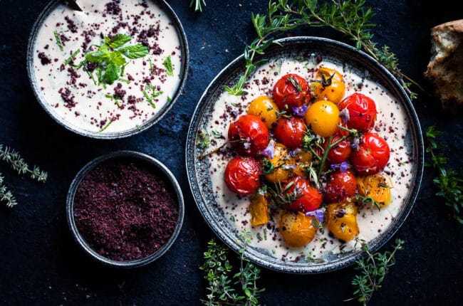 Charred tomato salad