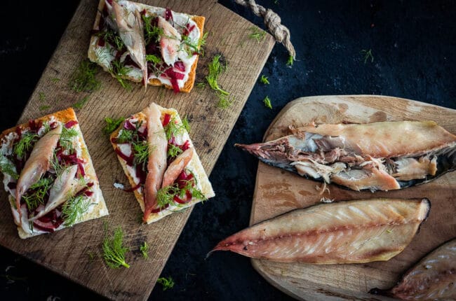 Gerookte makreel toast