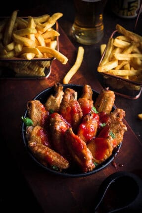 Traeger Baked buffalo wings