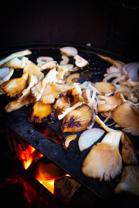 Wild champignons op de BBQ