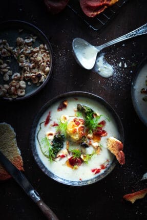 geroosterde bloemkoolsoep