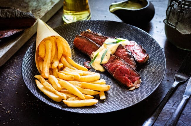 Reverse seared cote a l'os