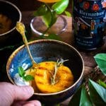 gegrilde perzik op de bbq