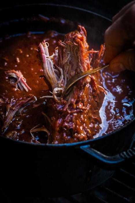 Chili con carne met gerookte runderschouder