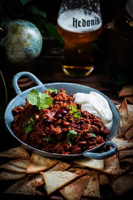 Chili con carne op de BBQ