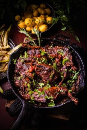 gegrilde konijn op spaanse wijze