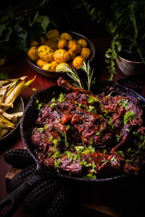 Konijn op spaanse wijze op de BBQ
