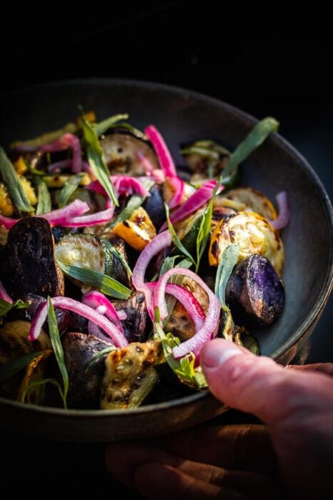 Salade van gebakken vitelo aardappelen