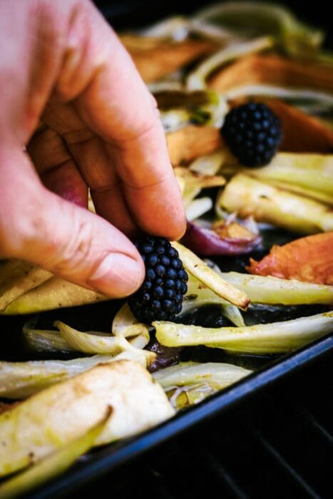 Traybake van herfstgroenten