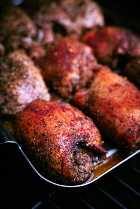 Gegrilde kippendijen eldurapi