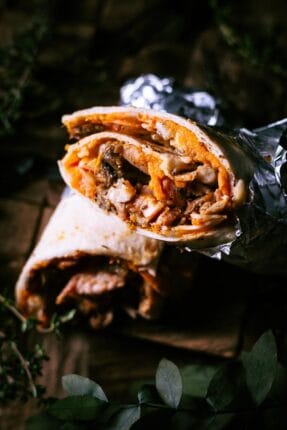 herfstige wrap met gegrilde kip