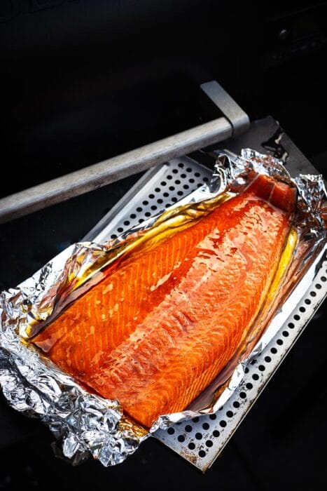 Zalm warm roken op de bbq