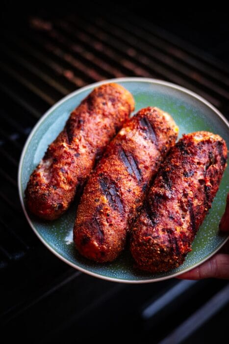 Grillworst met kaas maken