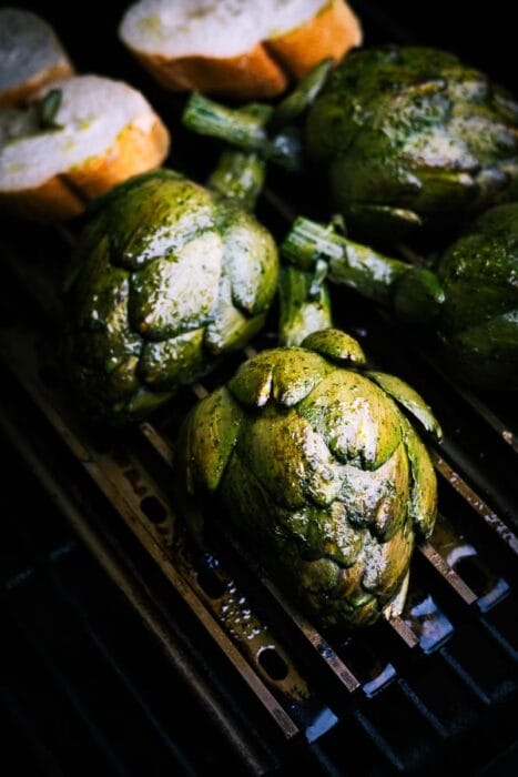 gegrilde artisjokken op de bbq