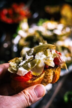 gegrilde artisjokken toast