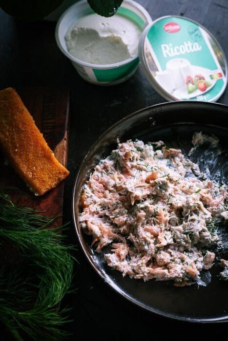 Gerookte zalm vulling