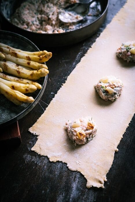 Ravioli met gerookte zalm