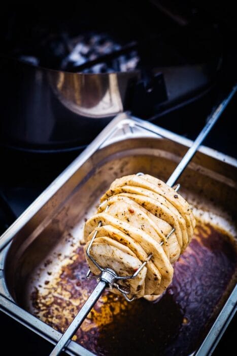 Knolselder aan het spit