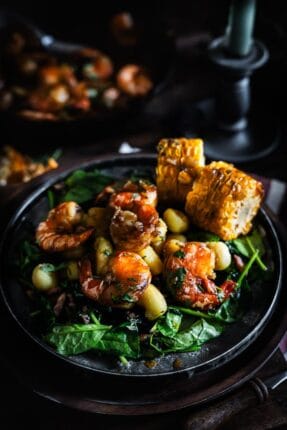 Cajun style tijgergarnalen