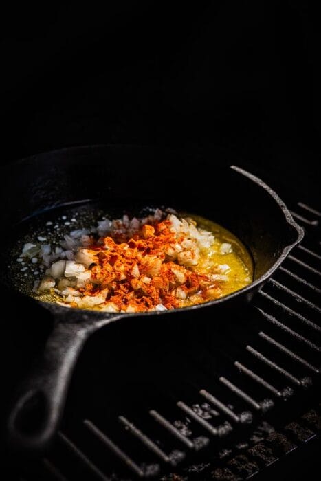 Cajun style skillet gamba