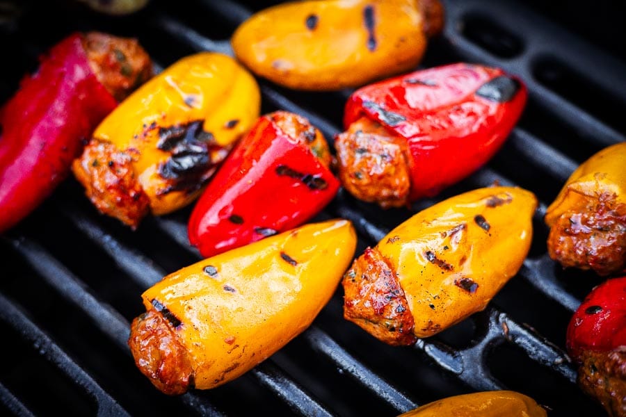 Gevulde mini paprika met Merguez