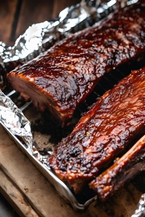ribbetjes op de BBQ AI  generated
