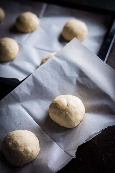 Hamburger buns maken