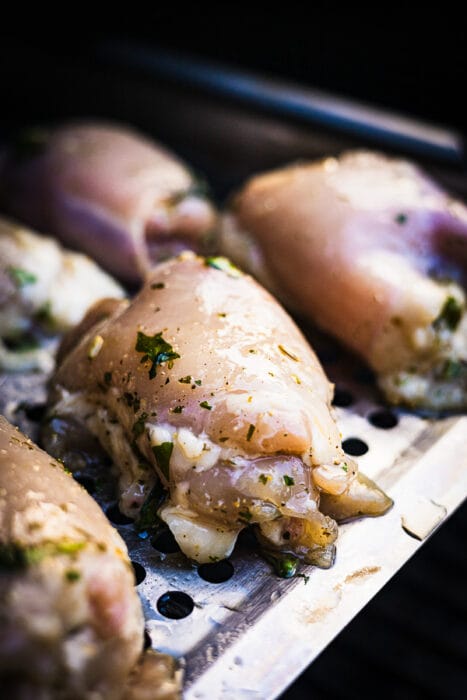 gerookte knoflook kip