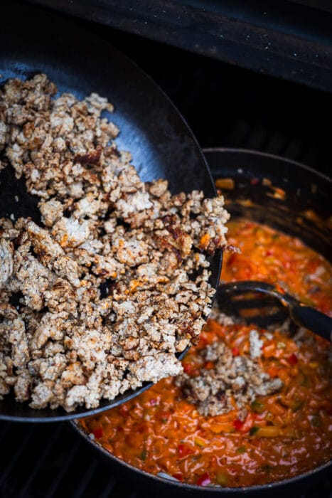 Italiaanse gehaktschotel op de BBQ