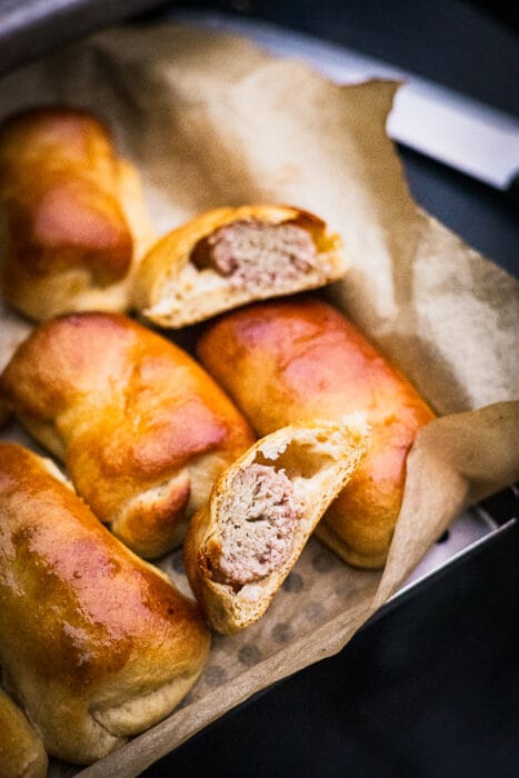 worstenbroodjes op de bbq