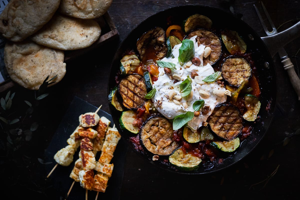 Gergrilde halloumi spiezen