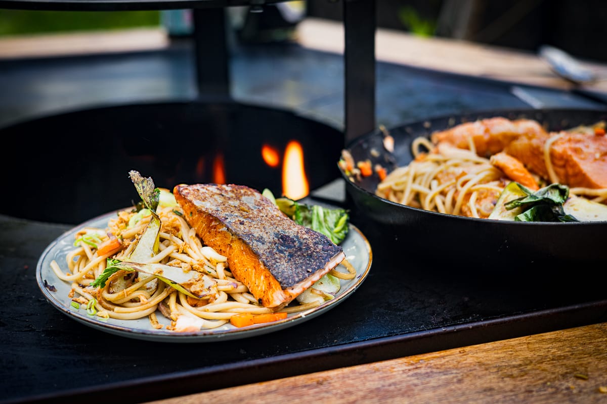 gegrilde zalm op de plancha