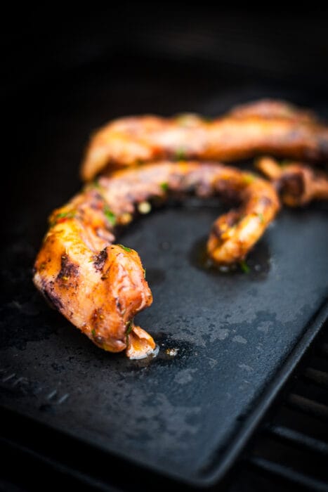 Gegrilde inktvis tentakels