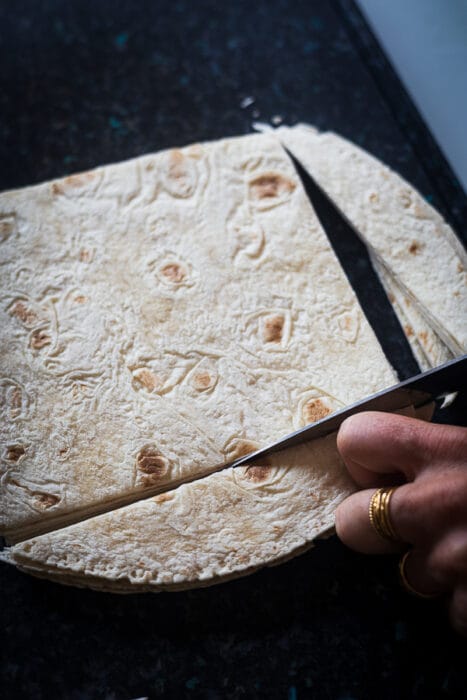 Tortilla kebab maken