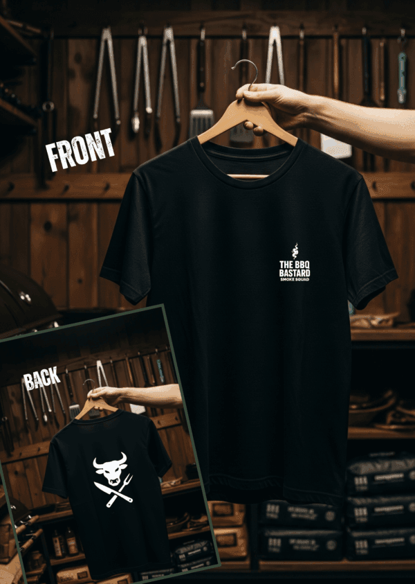 Front and backsided Smoke Squad by The BBQ Bastard T-shirt