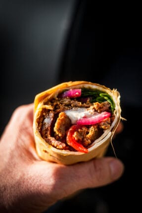 Döner Kebab van de BBQ