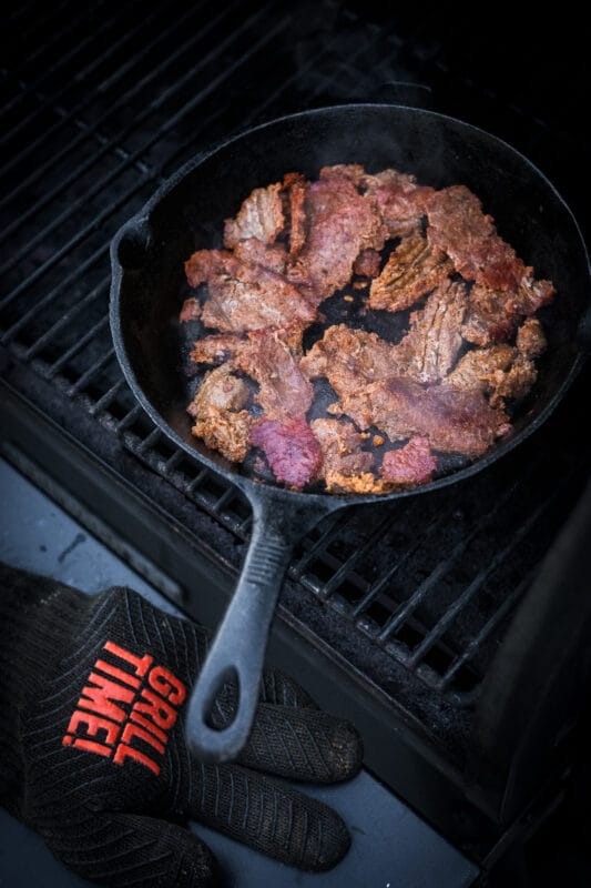 Döner Kebab in de skillet