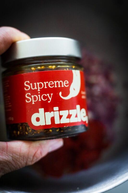 Döner Kebab van de BBQ met drizzle supreme