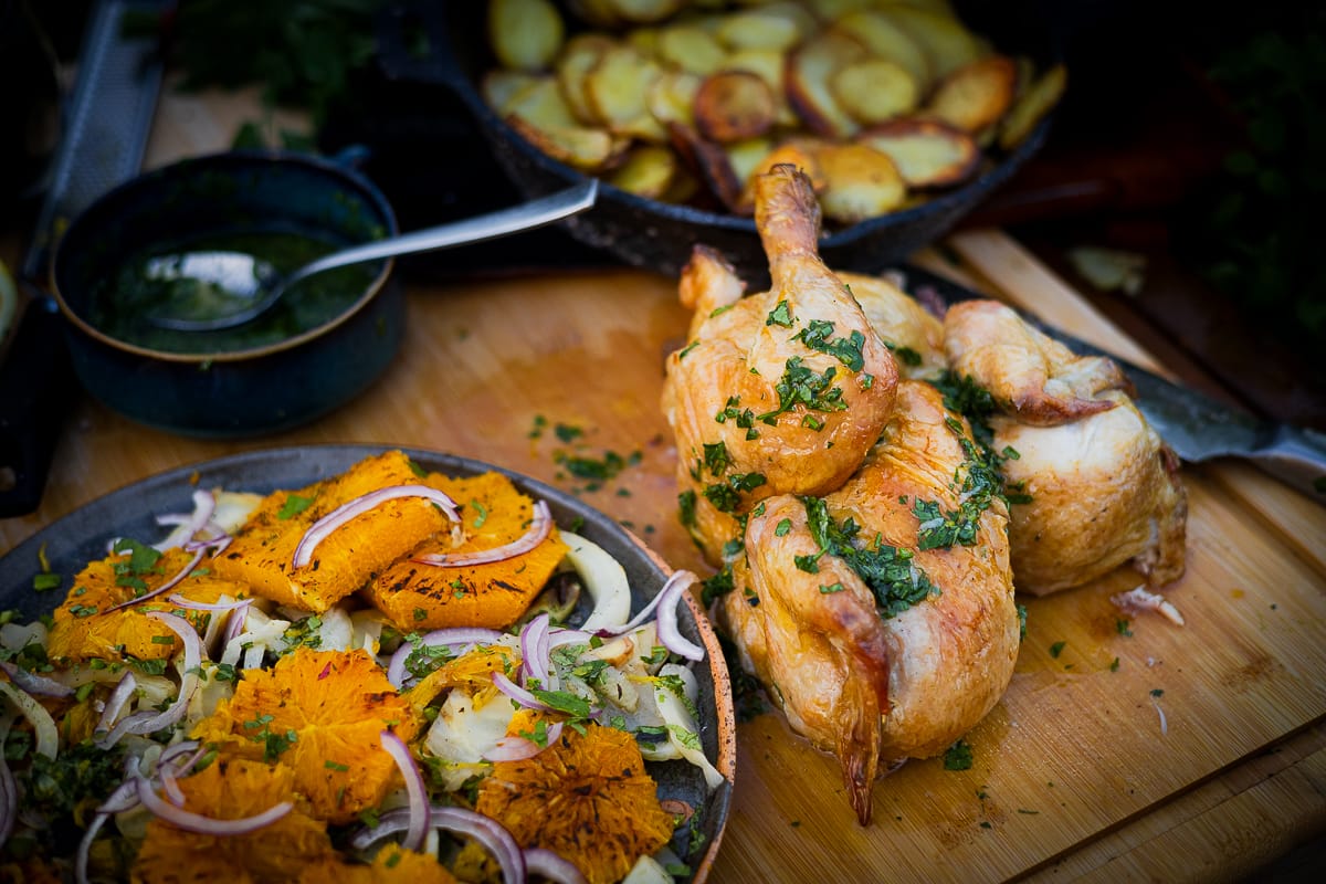 Kip aan de haak gegrild - Pollo al gancho