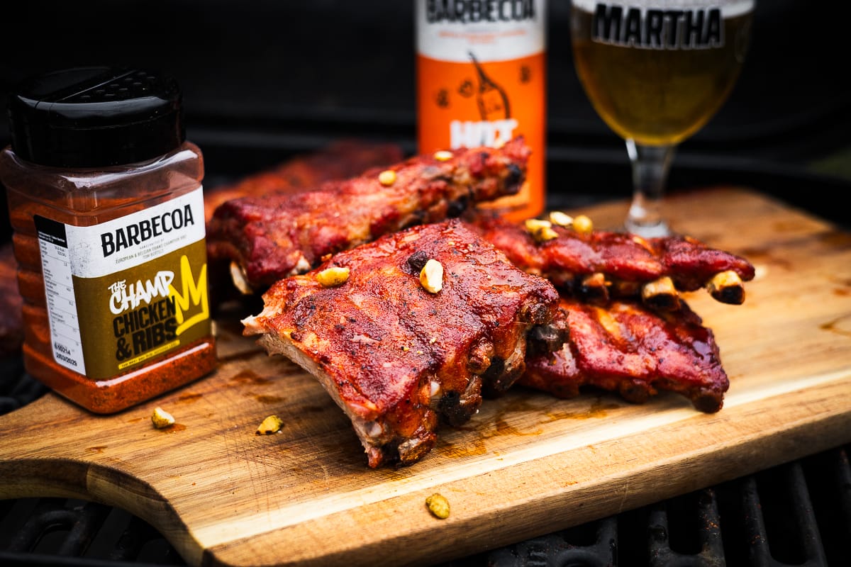 321 techniek ribbetjes blog-2 - The BBQ Bastard 3-2-1-techniek bij hot honey ribs op de bbq