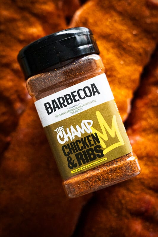 Baby back ribbetjes kruiden met barbecoa the champ