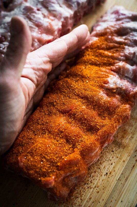 Baby back ribbetjes kruiden met barbecoa the champ