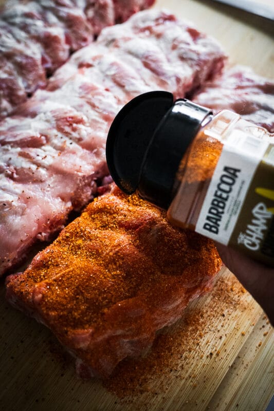 Baby back ribbetjes kruiden met barbecoa the champ